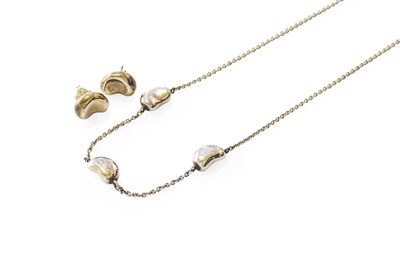 Lot 337 - A Bean Necklace and Matching Earrings,...