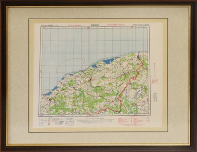 Lot 149 - A Second World War Silk Escape Map for Stolp,...