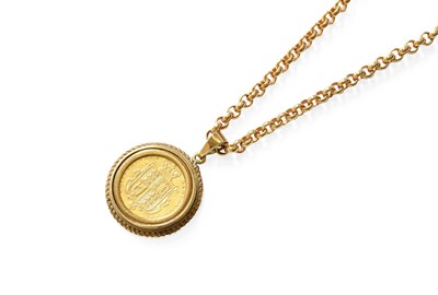 Lot 303 - A Half Sovereign Pendant on Chain, dated 1877,...