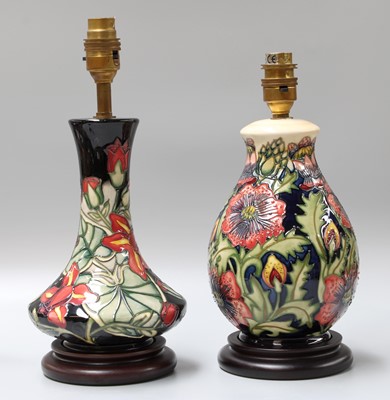 Lot 431 - Two Modern Moorcroft Pottery Table Lamps,...