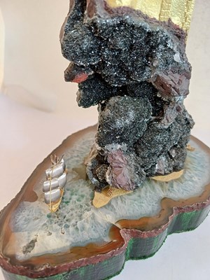 Lot 2228 - An Elizabeth II Diamond-Set Gold, Silver and Mineral Specimen ‘Fairy Tale’ Castle