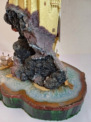 Lot 2228 - An Elizabeth II Diamond-Set Gold, Silver and Mineral Specimen ‘Fairy Tale’ Castle