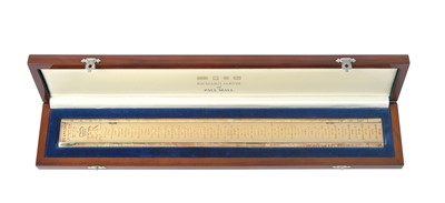 Lot 2249 - An Elizabeth II Diamond-Set Limited Edition Silver-Gilt Ruler