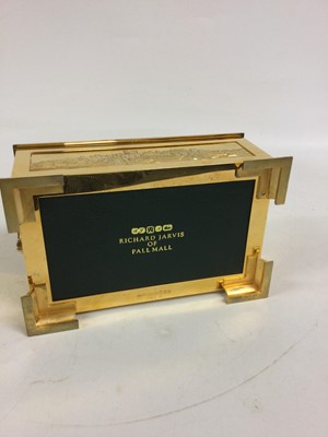 Lot 2250 - An Elizabeth II Diamond and Enamel-Set Limited Edition Silver-Gilt Casket