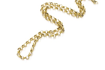 Lot 310 - A 9 Carat Gold Cable Link Chain, length 47.5cm