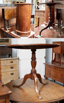 Lot 1324 - A George III Mahogany Dish Topped Tripod Table,...