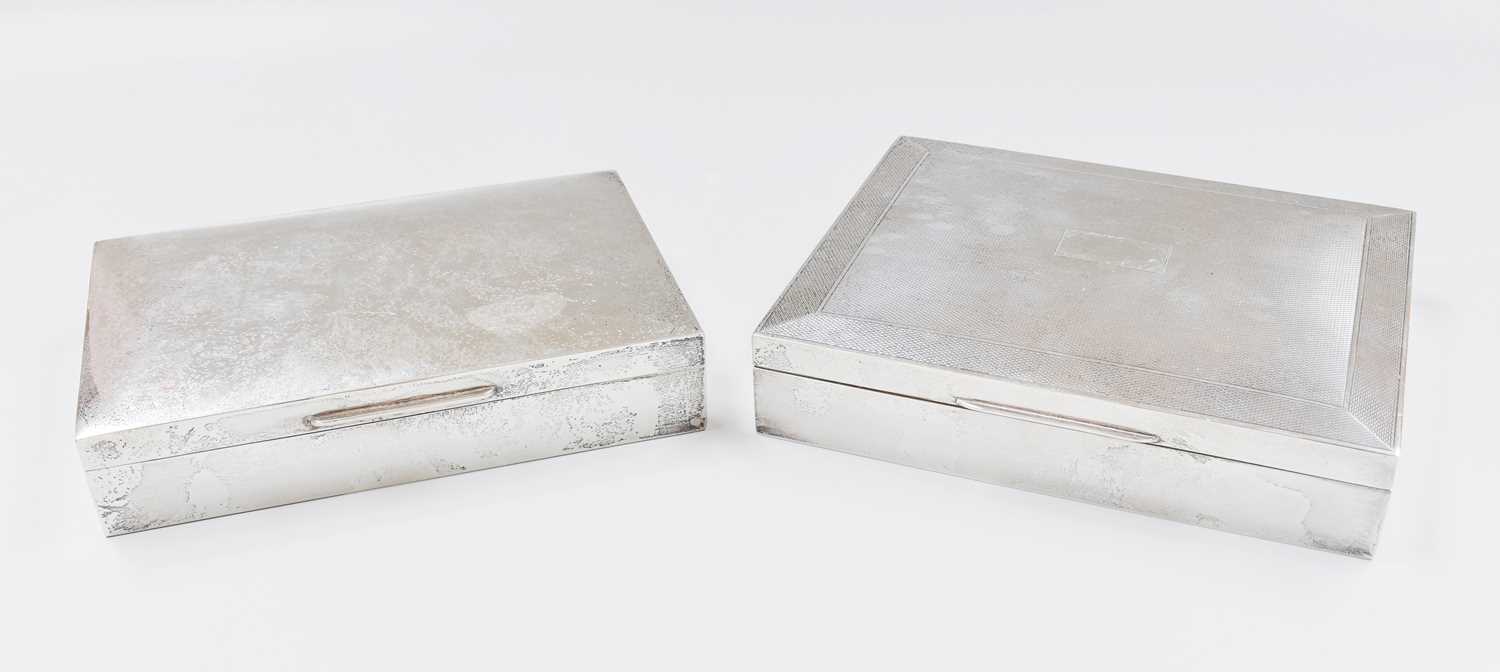 Lot 30 - Two Differing Silver Cigarette-Boxes, each...