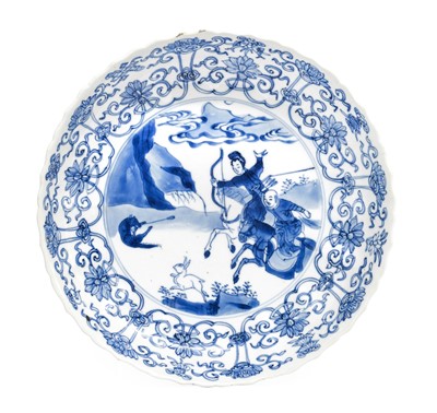 Lot 167 - A Chinese Porcelain Dish, Kangxi, with moulded...