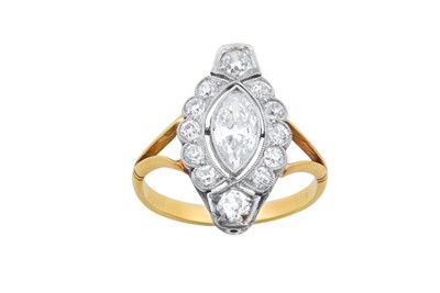 Lot 2224 - A Diamond Cluster Ring a lozenge shaped...