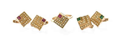 Lot 412 - A 9 Carat Gold Ruby and Diamond Ring and...