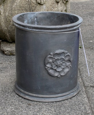 Lot 1194 - A Modern Lead Planter, with rose motif, 31cm...