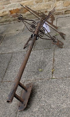 Lot 1196 - Weather Vane, with a 'Blacksmith' mount, 165cm