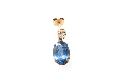 Lot 359 - A Single Synthetic Blue Spinel and Diamond...