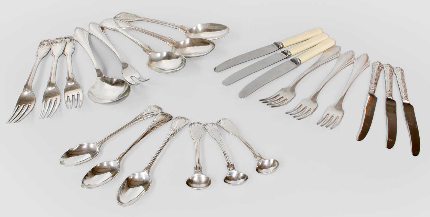 Lot 55 - A Collection of Assorted Victorian Silver...