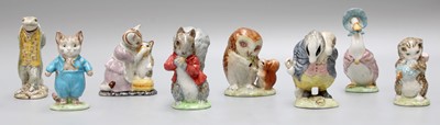 Lot 143 - A Collection of Nine Beswick Beatrix Potter...