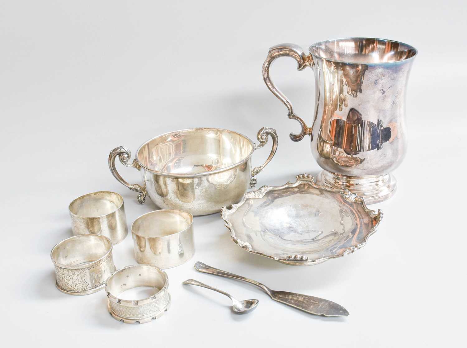 Lot 34 - A Collection of Assorted Silver and Silver...