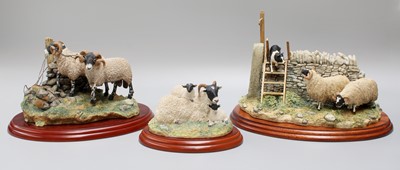 Lot 173 - Border Fine Arts Sheep and Collie Models,...