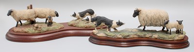 Lot 173 - Border Fine Arts Sheep and Collie Models,...