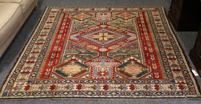 Lot 1202 - Afghan Rug of Caucasian Design, the field with...