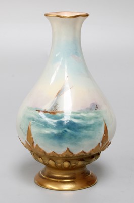 Lot 110 - A Royal Worcester Porcelain Vase, 1911, by...