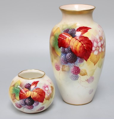 Lot 117 - A Royal Worcester Porcelain Vase, 1937, by...