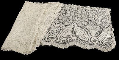 Lot 2027 - Honiton Decorative Lace Flounce depicting...