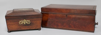 Lot 164 - A Regency Rosewood Workbox, with brass inlay...