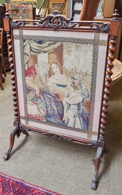 Lot 1426 - A Victorian Mahogany Firescreen, of Country...