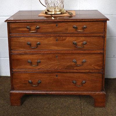 Lot 1371 - A George III Mahogany Straight Fronted Chest...