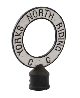 Lot 570 - A Metal Black and White Painted Signpost:...