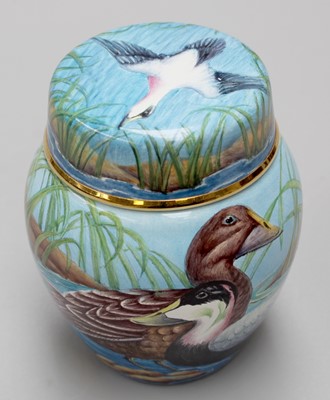 Lot 123 - Moorcroft Enamels: "Eider Duck" Vase and Cover,...
