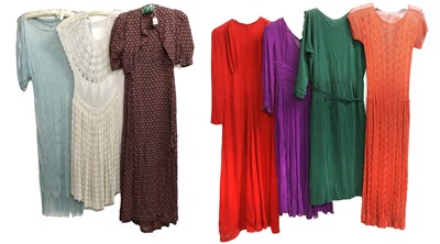 Lot 2206 - Assorted Circa 1920s and 1930s Evening Dresses,...