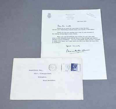 Lot 3219 - Letter Signed By Earl Mountbatten