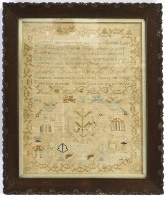 Lot 2033 - Verse Sampler by Elizabeth Stocks Worked in...