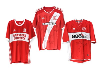 Lot 3041 - Middlesbrough Three Signed Football Shirts