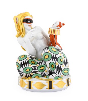 Lot 587 - A Meissen Porcelain Figure of Odalisque with...