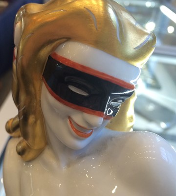 Lot 587 - A Meissen Porcelain Figure of Odalisque with...