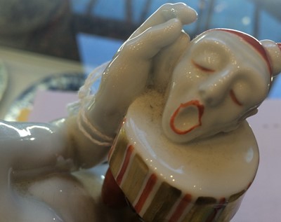 Lot 587 - A Meissen Porcelain Figure of Odalisque with...