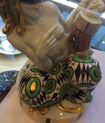 Lot 587 - A Meissen Porcelain Figure of Odalisque with...