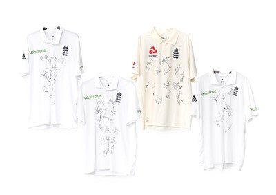 Lot 3007 - England Signed Cricket Shirts