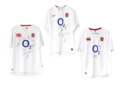 Lot 3056 - England Signed Rugby Shirts