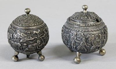 Lot 19 - A Indian Silver Mustard-Pot and Pepperette,...