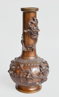 Lot 246 - A Japanese Bronze Bottle Vase (Meiji Period...