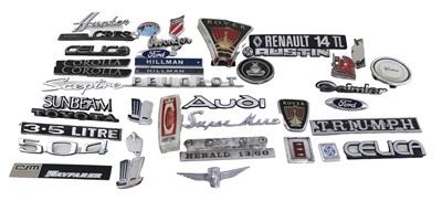Lot 519 - A Collection of 1960's and Later Car Badges,...