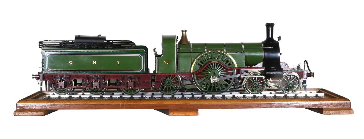 Lot 631 - Kit/Scratch Built 3 1/2" Gauge Live Steam 4-2-2 Stirling Single Locomotive