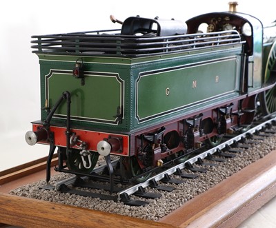 Lot 631 - Kit/Scratch Built 3 1/2" Gauge Live Steam 4-2-2 Stirling Single Locomotive