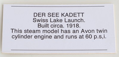 Lot 649 - Swiss Lake Launch Der See Kadett