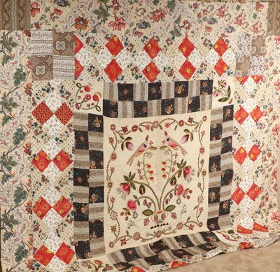 Lot 2067 - 19th Century Patchwork Quilt, with a central...