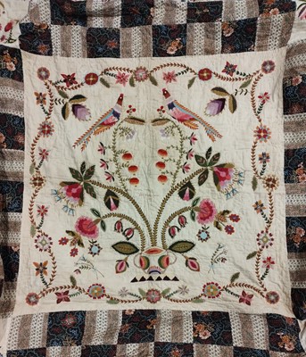 Lot 19th Century Patchwork Quilt, with central...
