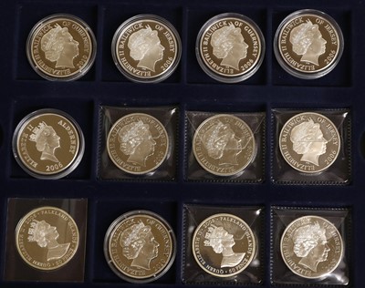 Lot 298 - Mixed Silver Proof Commemorative Crowns; 25 in...